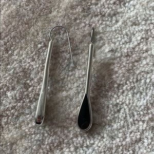 Silver drop earrings